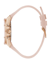 Guess Athena Rose Gold Dial Rose Gold Rubber Strap Watch for Women - GW0409L3