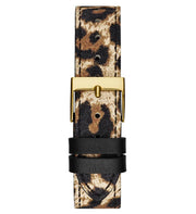 Guess Fame Quartz Animal Print Dial Multicolor Leather Strap Watch For Women - GW0504L3