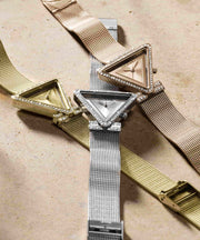 Guess Fame Diamonds Rose Gold Dial Rose Gold Mesh Bracelet Watch for Women - GW0508L3