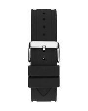 Guess Momentum Chronograph Crystals Black Dial Black Silicone Strap Watch For Men - GW0518G1