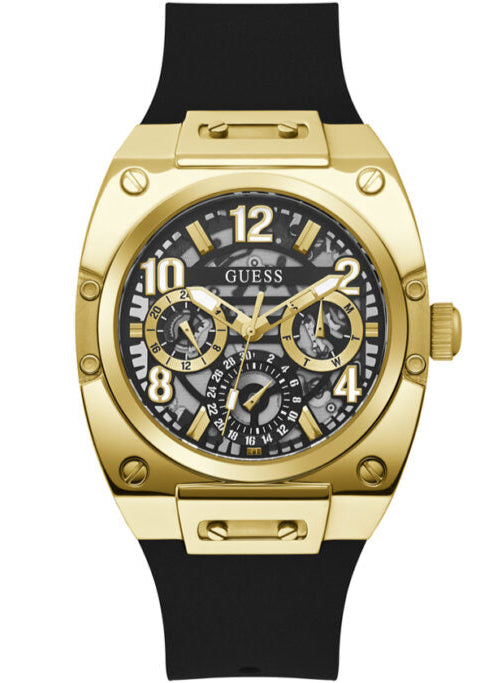 Guess Prodigy Black Dial Black Silicone Strap Watch For Men - GW0569G2