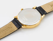 Guess Gadget Gold Dial Black Leather Strap Watch for Men - GW0570G1