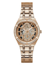 Guess Allara Quartz Rose Gold Dial Rose Gold Steel Strap Watch For Women - GW0604L3