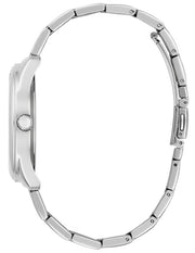Guess Cubed Analog Silver Dial Silver Steel Strap Watch For Women - GW0606L1