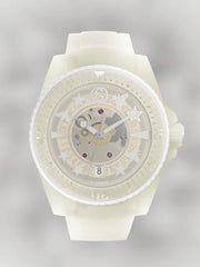 Gucci Dive Automatic White Dial White Rubber Strap Unisex Watch - YA136342