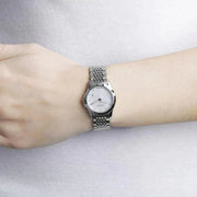 Gucci G Timeless Diamonds Mother of Pearl Dial Silver Mesh Bracelet Watch For Women - YA126508