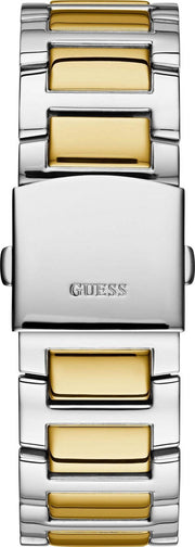 Guess Frontier Chronograph Crystals Silver Dial Two Tone Steel Strap Watch for Men - W0799G4
