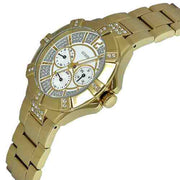 Guess Vista Diamonds Gold Dial Gold Steel Strap Watch for Women - W13573L1