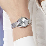 Guess Whisper Silver Dial Silver Mesh Bracelet Watch for Women - W1084L1