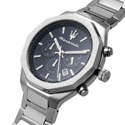 Maserati Stile Chronograph Blue Dial Silver Steel Strap Watch For Men - R8873642006