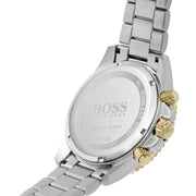 Hugo Boss Admiral Chronograph Black Dial Two Tone Steel Strap Watch for Men - 1513908