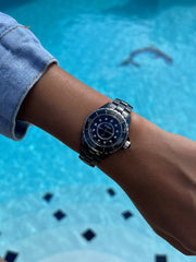 Chanel J12 Quartz Diamonds Black Dial Black Steel Strap Watch for Women - J12 H1625