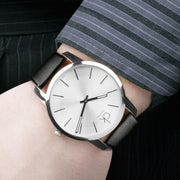 Calvin Klein City White Dial Black Leather Strap Watch For Men - K2G211C6