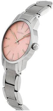 Calvin Klein City Pink Mother of Pearl Dial Stainless Steel Strap Watch For Women - K2G2314E