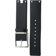 Calvin Klein Glam Transparent Dial Black Leather Strap Watch for Women - K9423107
