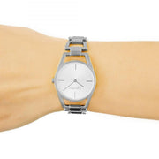 Calvin Klein Dainty Silver Dial Silver Steel Strap Watch for Women - K7L23146
