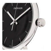 Calvin Klein High Noon Quartz Black Dial Black Leather Strap Watch for Men - K8M211C1