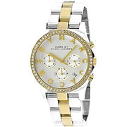 Marc Jacobs Henry Chronograph Silver Dial Two Tone Steel Strap Watch for Women - MBM3197