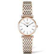 Longines La Grande Classique De Longines White Dial Two Tone Mesh Bracelet Watch for Women - L4.209.1.91.7