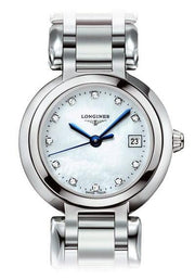 Longines PrimaLuna Mother of Pearl Dial Silver Steel Strap Watch for Women - L8.110.4.87.6