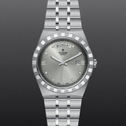 Tudor Royal Day Date Diamonds Automatic Silver Dial Silver Steel Strap Watch for Men - M28600-0002