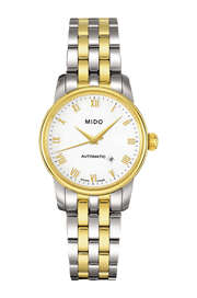 Mido Baroncelli III Automatic White Dial Two Tone Steel Strap Watch For Women - M7600.9.26.1