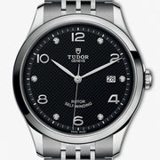 Tudor 1926 Automatic Diamonds Black Dial Silver Steel Strap Watch for Men - M91650-0004