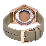 Marc Jacobs Henry Dinky Skeleton Beige Dial Beige Leather Strap Watch for Women - MBM1245
