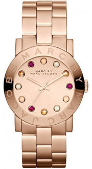 Marc Jacobs Amy Dexter Rose Gold Dial Rose Gold Steel Strap Watch for Women - MBM3216