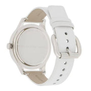Marc Jacobs Mini Blade White Dial White Leather Strap Watch for Women - MBM1206