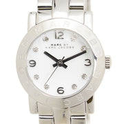 Marc Jacobs Mini Amy White Dial Silver Steel Strap Watch for Women - MBM3055