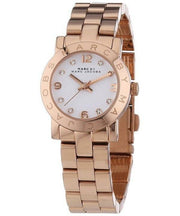 Marc Jacobs Mini Amy White Dial Rose Gold Steel Strap Watch for Women - MBM3078