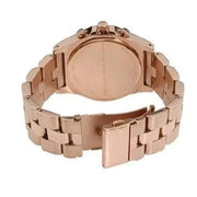 Marc Jacobs Blade Chronograph White Dial Rose Gold Steel Strap Watch for Women - MBM3082