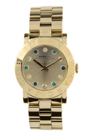 Marc Jacobs Amy Dexter Gold Dial Gold Steel Strap Watch for Women - MBM3215