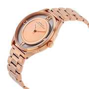 Marc Jacobs Tether Transparent Rose Gold Dial Rose Gold Steel Strap Watch for Women - MBM3414