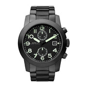 Marc Jacobs Larry Chronograph Black Dial Black Steel Strap Watch for Men - MBM5032