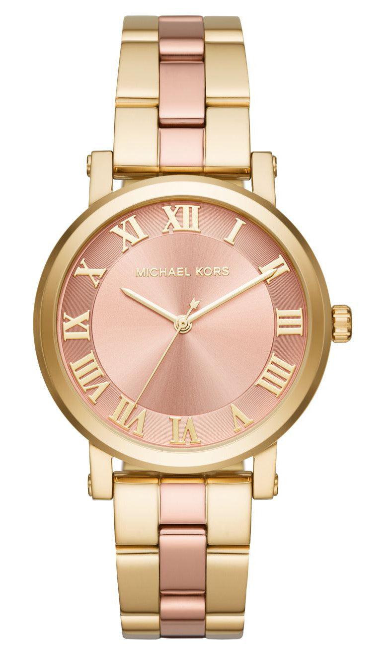 Michael Kors Norie Gold Dial Two Tone Steel Strap Watch for Women - MK3586