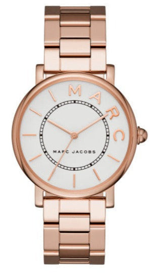 Marc Jacobs Roxy White Dial Rose Gold Steel Strap Watch for Women - MJ3523