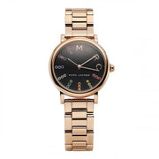 Marc Jacobs Roxy Black Dial Rose Gold Steel Strap Watch for Women - MJ3569
