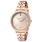 Michael Kors Cinthia Mother of Pearl Rose Gold Dial Rose Gold Steel Strap Watch for Women - MK3643