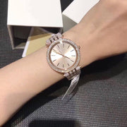 Michael Kors Darci Rose Gold Dial Two Tone Steel Strap Watch for Women - MK4327