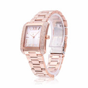 Michael Kors Emery Three-Hand Crystals Silver Dial Rose Gold Steel Strap Watch for Women - MK4641