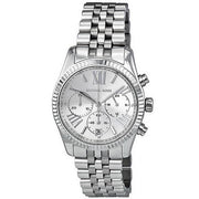 Michael Kors Lexington Silver Dial Silver Steel Strap Watch for Women - MK5555