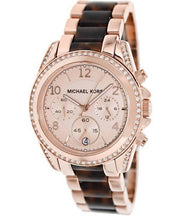 Michael Kors Blair Rose Gold Dial Two Tone Steel Strap Watch For Women - MK5859