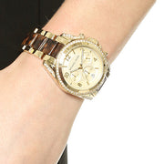 Michael Kors Blair Gold Dial Two Tone Steel Strap Watch for Women - MK6094
