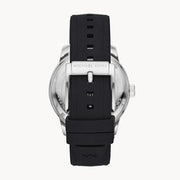 Michael Kors Cunningham Multifunction Blue Dial Black Rubber Strap Watch For Men - MK7160