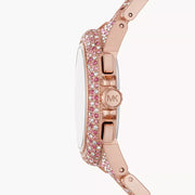 Michael Kors Camille Chronograph Mother of Pearl Dial Rose Gold Steel Strap Watch for Women - MK7272
