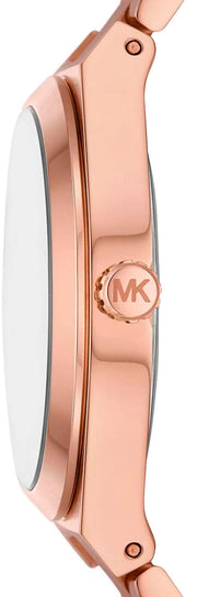 Michael Kors Lennox Analog Pink Dial Rose Gold Steel Strap Watch for Women - MK7462
