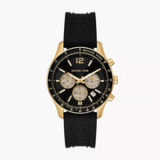 Michael Kors Berkley Chronograph Black Dial Black Rubber Strap  Watch for Men - MKO1038