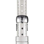 Tissot T Trend Flamingo Valentines Mother of Pearl White Dial White Leather Strap Watch For Women - T094.210.16.111.01